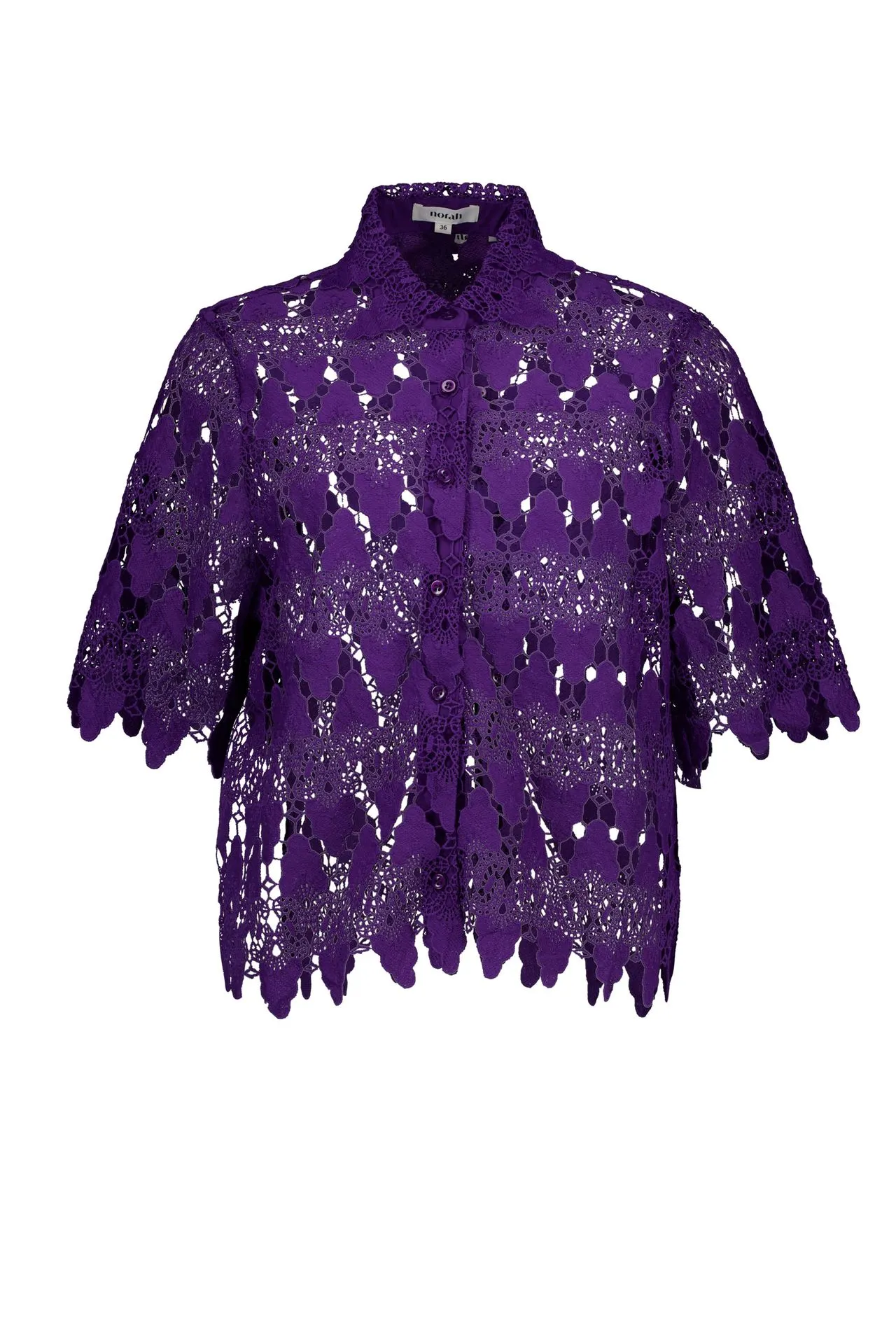 Paarse kanten blouse