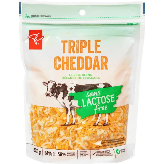 Lactose Free Triple Cheddar Shredded Cheese Blend