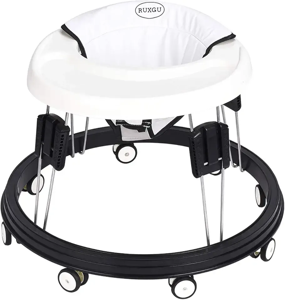 The Foldable Baby Walker, Suitable for 66-80cm Height Wheeled Baby boy and Girl Walker, Mute Anti-Rollover Baby Walker, Avoid Bicycle Rollover, Foldable Baby Chair