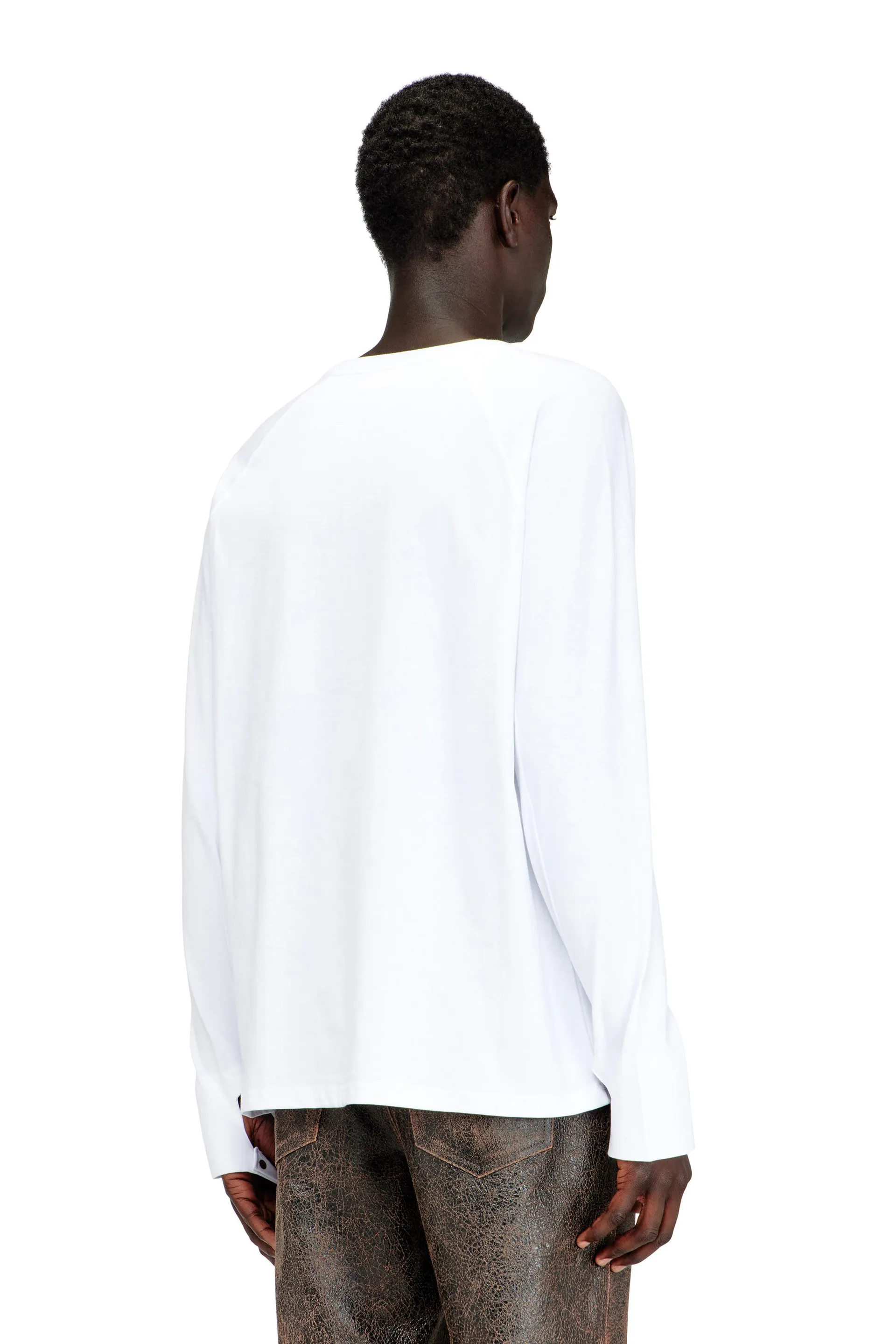 T-shirt with biker detail cuff