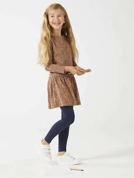 Legging fille ceinture irisée Basics - marine grise