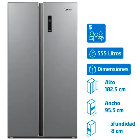 Refrigerador 2 Puertas Side by Side No Frost 555 Litros Silver MDRS710FGE50IN