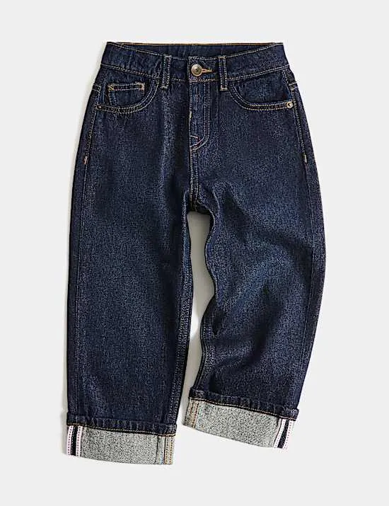 Denim-Jeans mit Umschlag (2–8 Jahre)