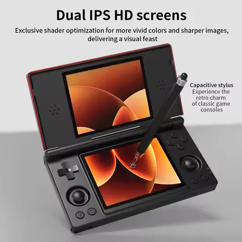 Anbernic RG DS Dual 4.0” IPS Screen Video Game Console Android 14 Support Dual Application On Split Screens & Hall Switch Chip