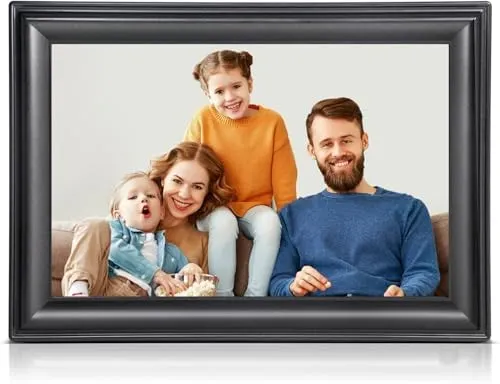 10.1 Inch WiFi Digital Picture Frame, 1280x800HD IPS Touch Screen Digital Photo Frame Electronic,16GB Memory, Auto-Rotate, Wall Mountable, Share Photos/Videos Instantly via Uhale App from Anywhere