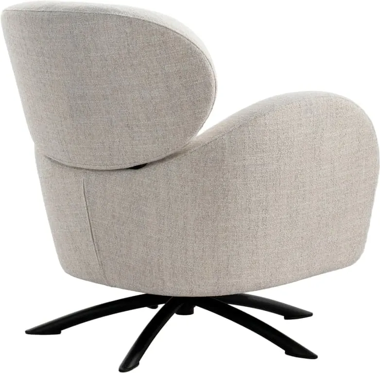 Sting hvilestol soft komfort, stoff Oasis natural, understell S05 svart lakkert, med sving og vipp