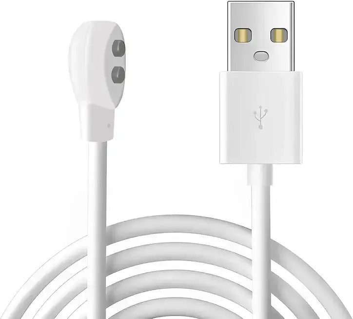 6mm Magnetic USB DC Charger Cable, 2.7ft Replacement Oval Base Charging Cord for Rechargeable Toys, Massagers, Electric Toothbrushes,Children's Watches, Dog Trainer, Facial Cleanser