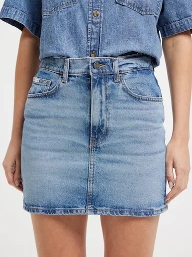 Guess Jeans Classic Mini Skirt In Light Heritage Wash