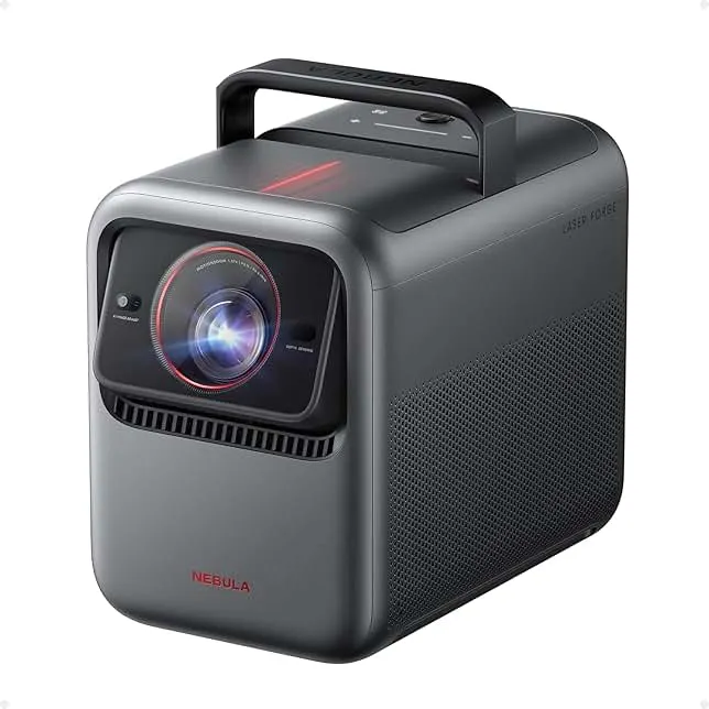 NEBULA X1 Triple Laser 4K Projector, Nebulamaster, 3500 ANSI Lumens, 56000:1 Contrast, 40W Stereo Sound, 0.9-1.5 Optical Zoom, Smart AI, Dolby Vision, 300" Screen, Built-In Micro Gimbal, GTV, Portable