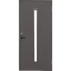 Ytterdør funkis glass 9x21v mørkgrå ncs s7000-n lås 565 syl 1275