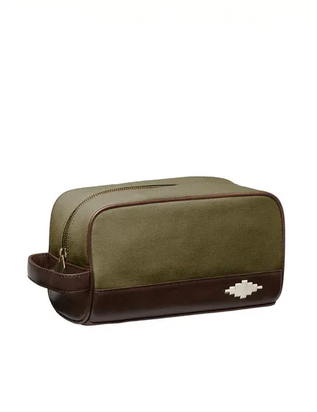 Hombre Washbag Brown Leather