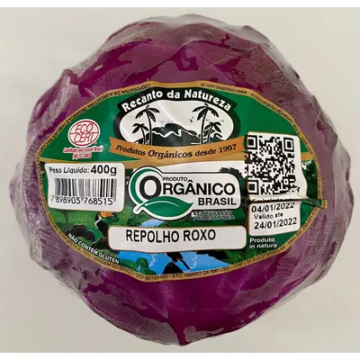repolho roxo orgânica 300g