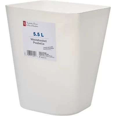 5.5L Wastebasket White