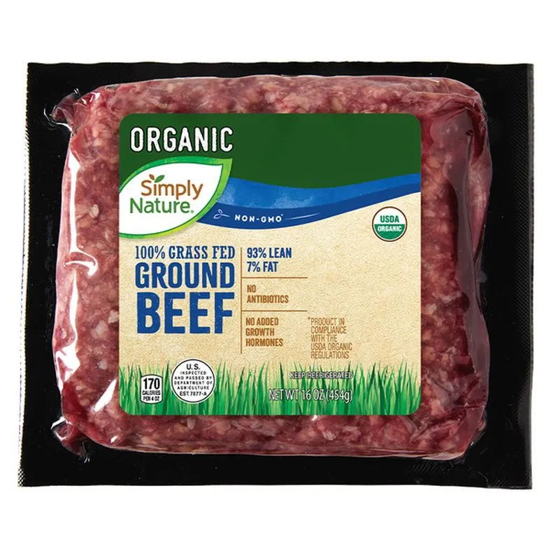 Simply Nature Organic Grass Fed 93/07 Ground Beef