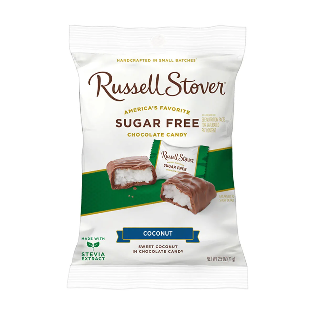 RUSSELL STOVER Sugar Free Coconut in Chocolate Candy, 2.5 oz