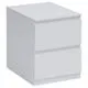 Commode DOLO 2 tiroirs blanc 38x48x50cm