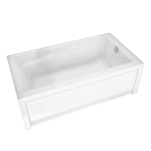 New Town IFS 60L x 32W x 20H Acrylic Rectangular Alcove Bathtub, Right Drain, in White with 12 3/8 inch Soaking Depth