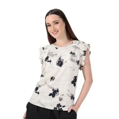 Blusa Mxstaza Mujer Estampado Diseño De Flores