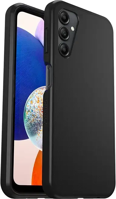 OtterBox Samsung Galaxy A14 5G Prefix Series Case - Single Unit Ships in Polybag - BLACK, ultra-thin, pocket-friendly, raised edges protect camera & screen, wireless charging compatible
