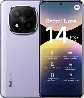 Xiaomi Redmi Note 14 Pro+ 5G Smartphone 8GB/256GB Lavender Purple