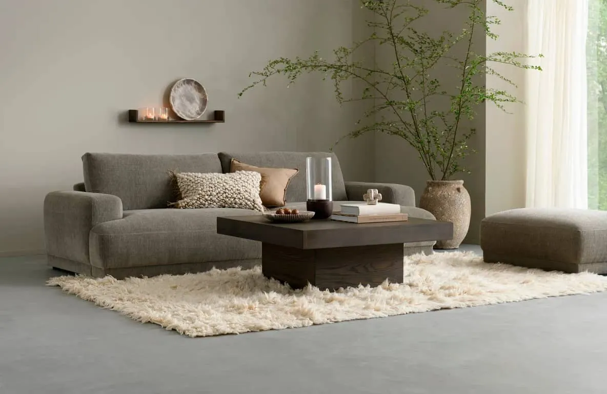 Savona 3-seter XL Stoff Monreo Taupe