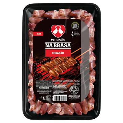 coração de frango congelado perdigão na brasa 500g