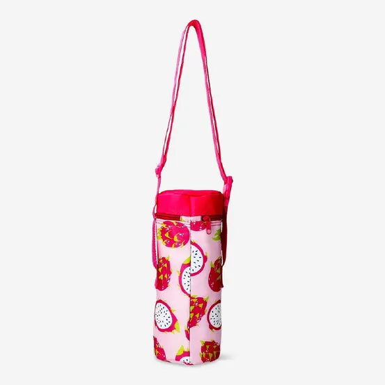 Sylinderformet kjølebag med dragefrukttrykk - 9x30 cm