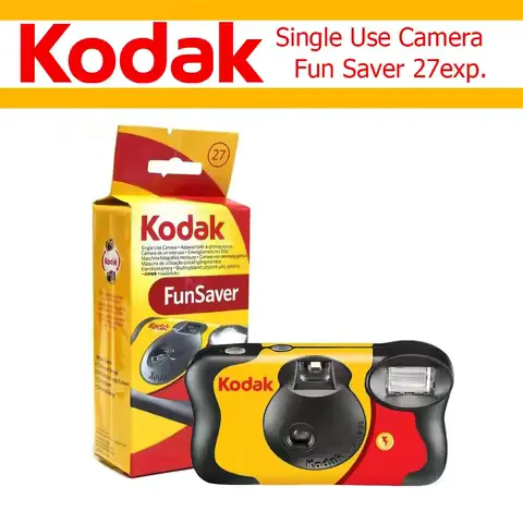 New 1-5 Pcs Original Kodak FunSaver Single Use Camera With Flash Disposable Point-and-Point Film Cameras 27 Exposures 39 Sheets