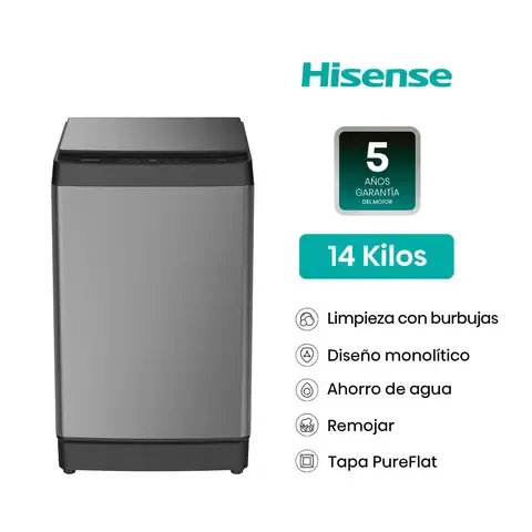 Lavadora 14kg Hisense Carga Superior WT3K1423UT