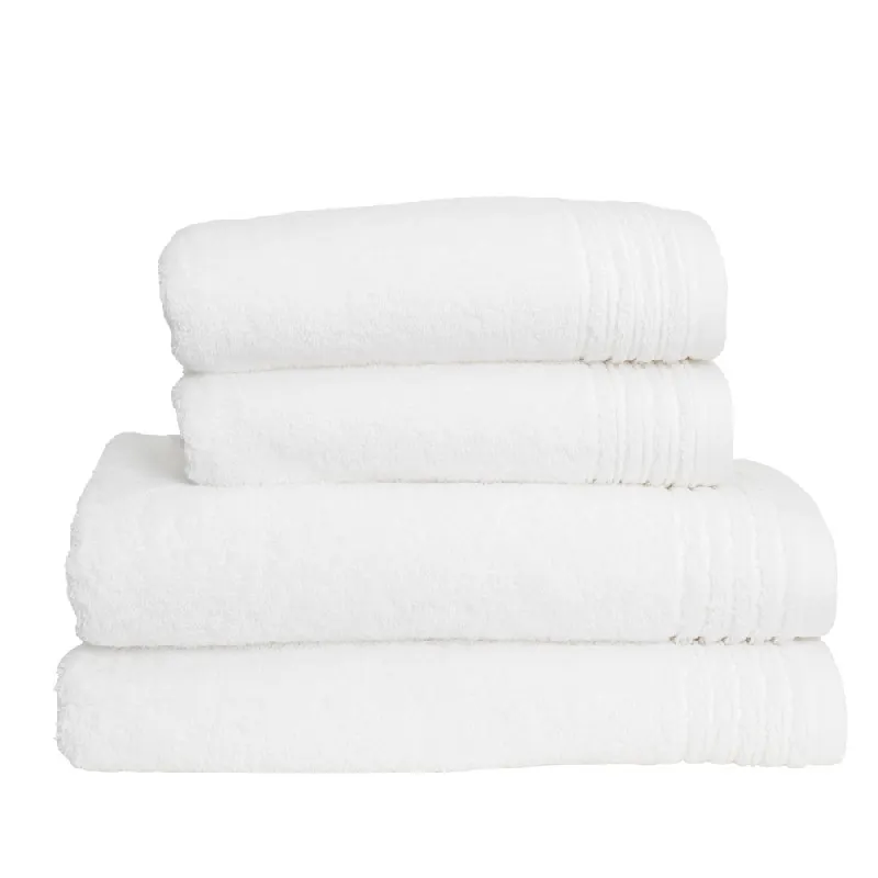 Set 4 Toallas 100% Algodón peinado - Basic LM blanco