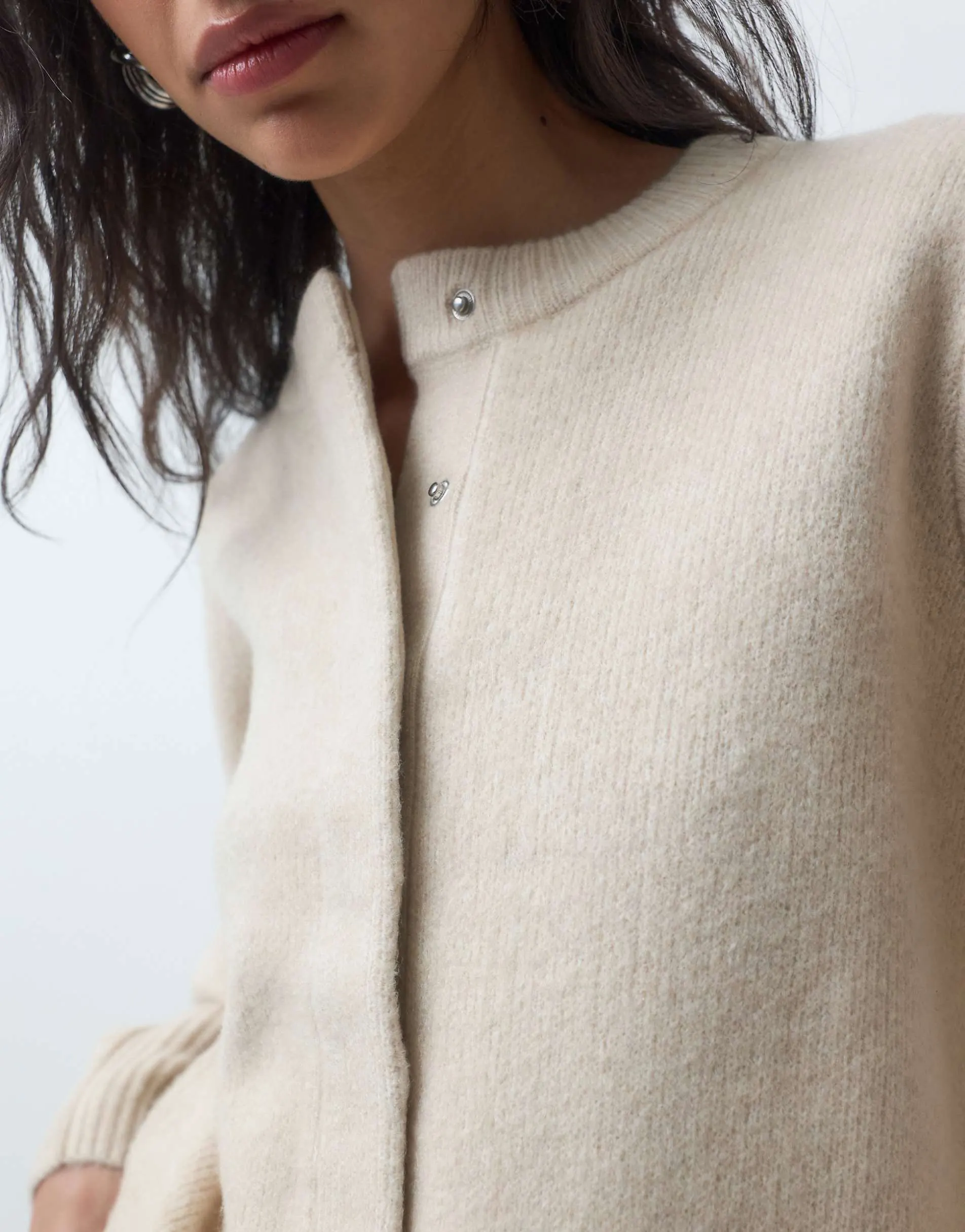 ASOS DESIGN lounge bomber jacket co-ord in oatmeal