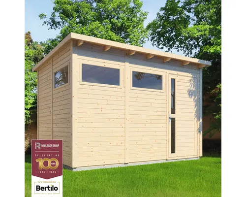 Dřevěný zahradní domek Bertilo Pentus 3 přírodní 337 x 234 cm