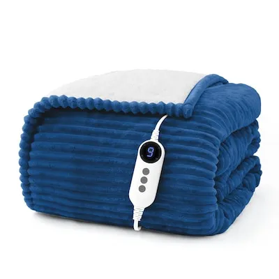 Blankets Beige 82-in x 90-in Polyester Blanket