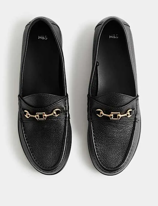 Leather Trim Loafers