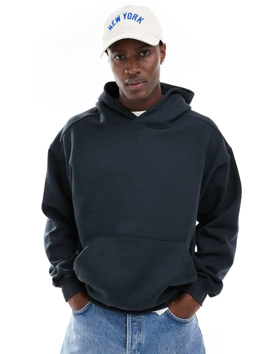 Cotton On box fit hoodie in black
