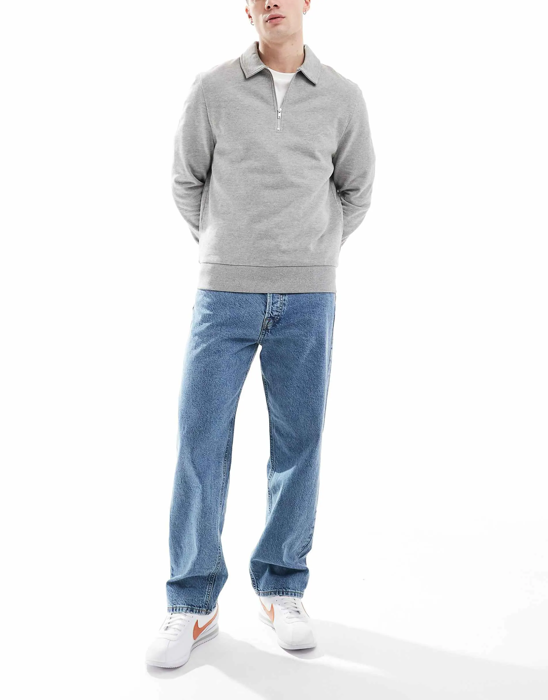Jack & Jones Eddie loose jeans in vintage blue wash