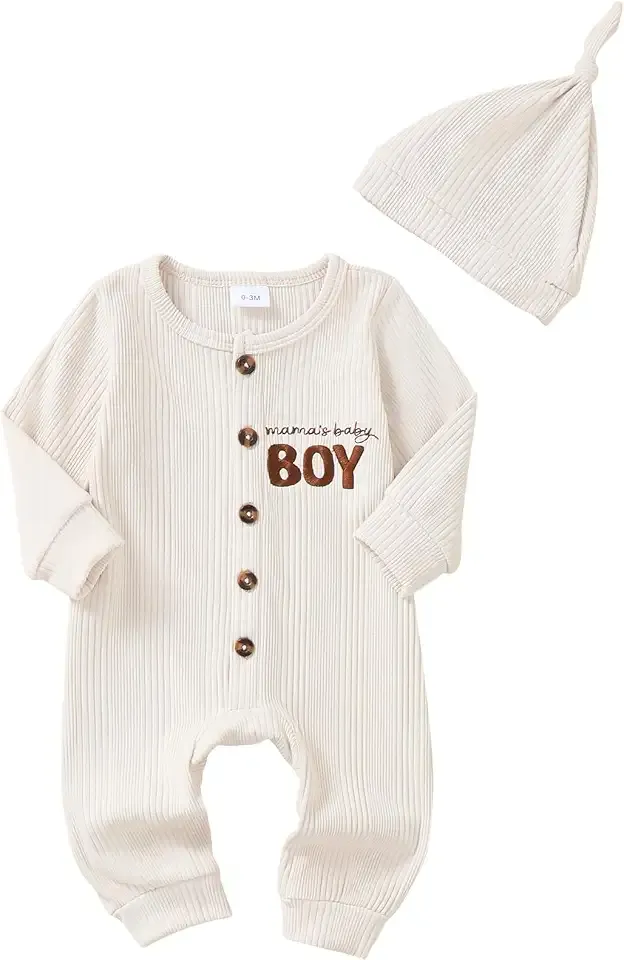Preemie Baby Boy Clothes Newborn Essential Infant Must Have Romper Hat Outfit Set Gift Preemie-12 Months 2Pcs