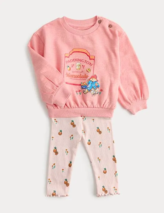 2-tlg. Paddington™ Outfit mit hohem Baumwollanteil (0–3 Jahre)