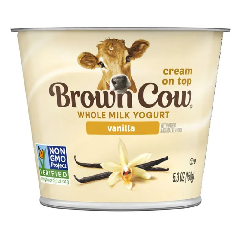 Brown Cow® Brown Cow Cream Top Vanilla Whole Milk Yogurt, 5.3 oz. Cup - Creamy, Delicious Yogurt