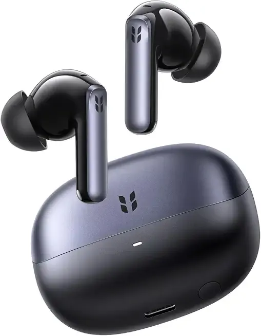 UGREEN EchoBuds Plus Wireless Earbuds, Adaptive ANC, Bluetooth 6.0, 50H | Hi-Res LDAC, 55dB ANC, 6 Mics AI Call, Fast Charging, Spatial Audio, EQ via App, IPX5, Noise Cancelling, Wireless Earphones