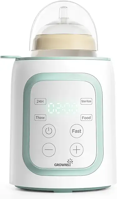 Grownsy 8-in-1 OG Fast Bottle Warmer with Timer, Green