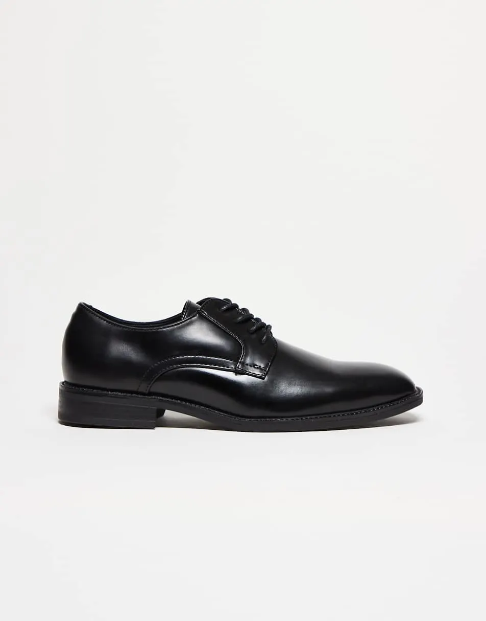 ASOS DESIGN smart lace up derby shoes in black