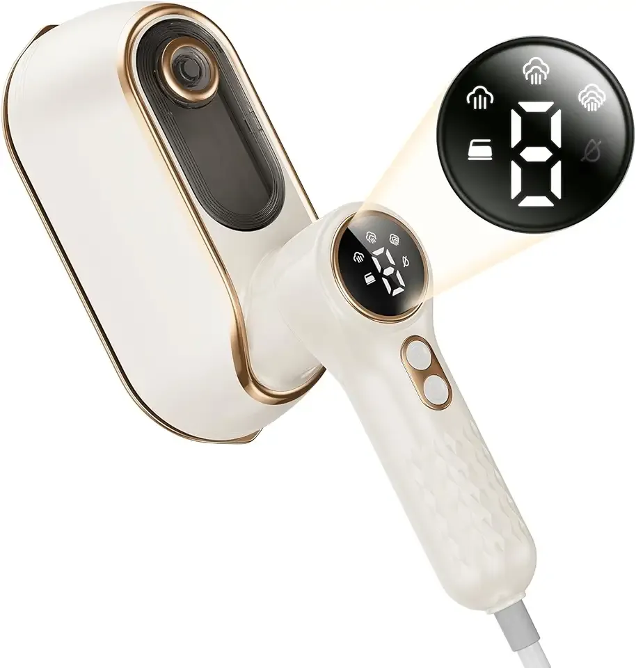 Portable Travel Steamer, 1200W Handheld Fabric Steamer for Clothes, 4 Modes with LCD Display, Powerful Wrinkle Remover for Home & Travel, 150ml Water Tank, 10S Fast Heat-Up, 180° Swivel Handle