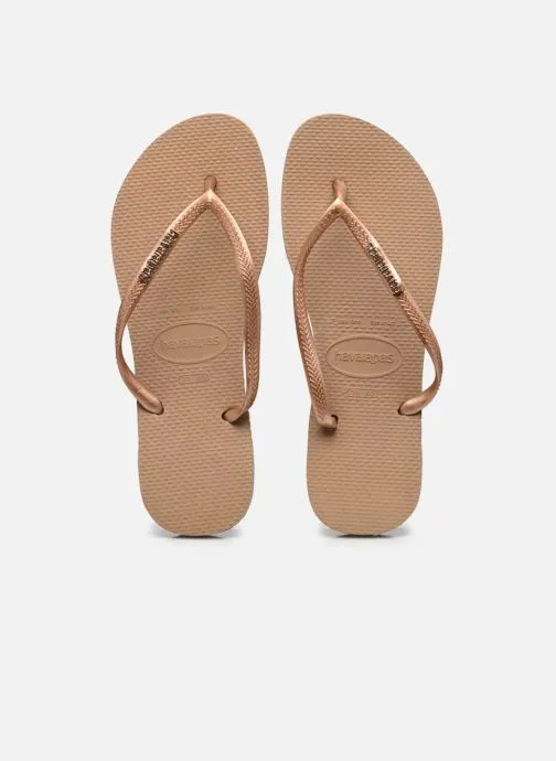 Slippers Hav. Slim Logo Metallic W dames roze