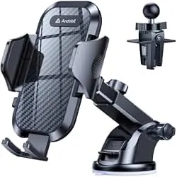 andobil Car Phone Holder, True Military-Grade 95+LBS Strongest Suction Cell Phone Mount for Car Dashboard Windshield Vent Easy Clamp Truck Cradle Stand for iPhone 18 Pro Max 17 16 15 14 13 Android