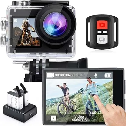 Icefox i8 20MP 5X Zoom Action Camera with EIS, WiFi Remote Control, Waterproof Underwater Camera for Snorkeling Cycling Vlogging Icefox i8 20MP 5X Zoom Action Camera with EIS, WiFi Remo…