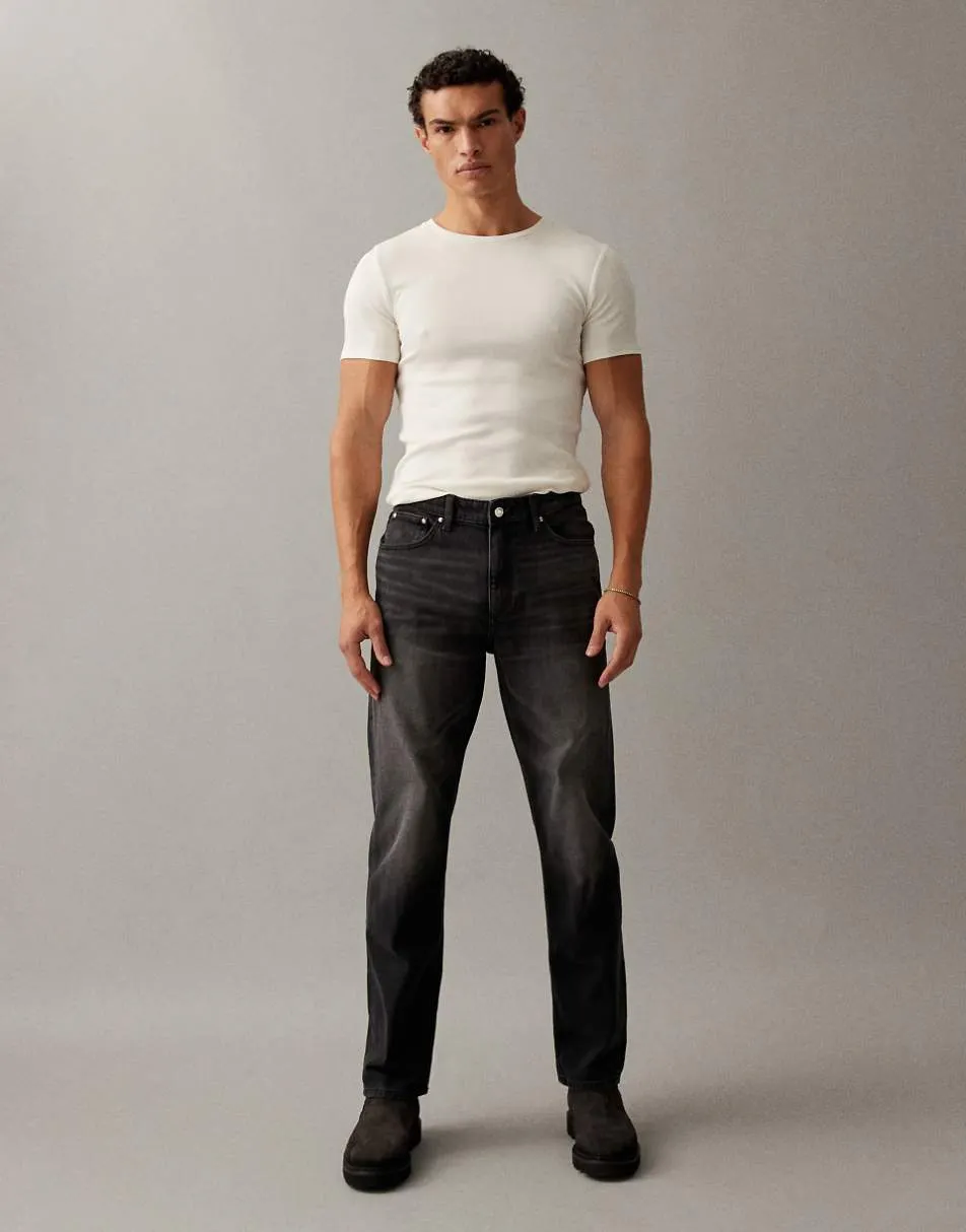 ASOS DESIGN straight jeans in washed black
