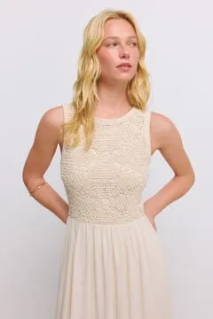 Vestido sin mangas crochet