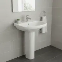 Columna para lavamanos Bari loza sanitaria blanca