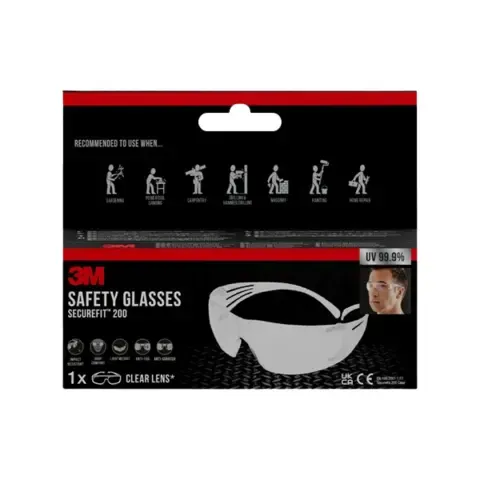 Vernebrille securefit 200cc1 klar